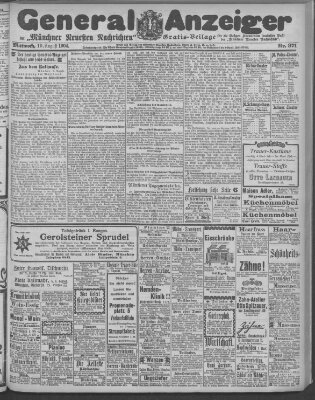 Münchner neueste Nachrichten Mittwoch 10. August 1904