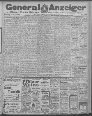 Münchner neueste Nachrichten Dienstag 16. August 1904