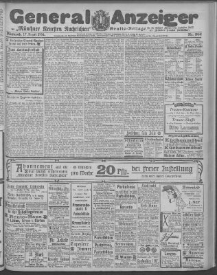 Münchner neueste Nachrichten Mittwoch 17. August 1904