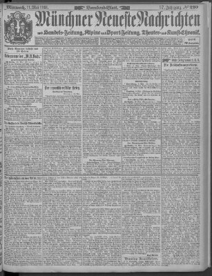 Münchner neueste Nachrichten Mittwoch 11. Mai 1904