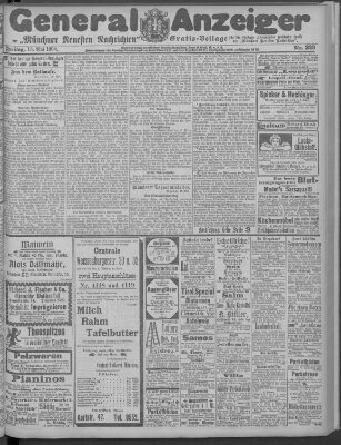 Münchner neueste Nachrichten Freitag 13. Mai 1904