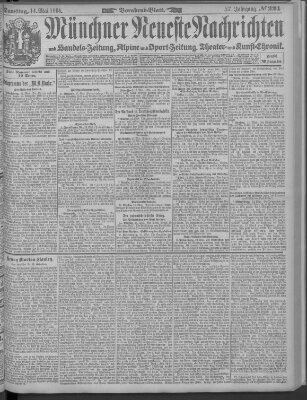 Münchner neueste Nachrichten Samstag 14. Mai 1904