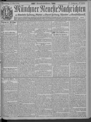 Münchner neueste Nachrichten Dienstag 17. Mai 1904