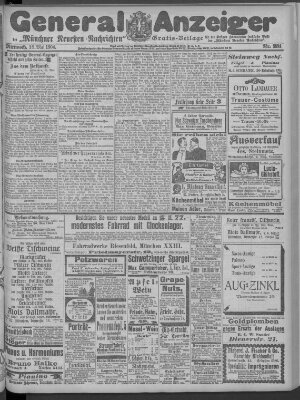 Münchner neueste Nachrichten Mittwoch 18. Mai 1904