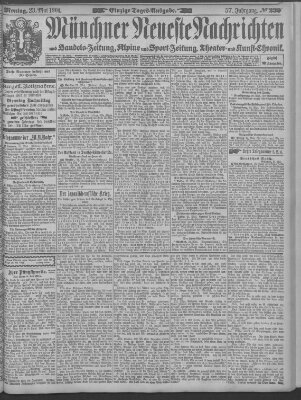 Münchner neueste Nachrichten Montag 23. Mai 1904