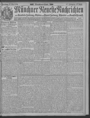 Münchner neueste Nachrichten Freitag 27. Mai 1904