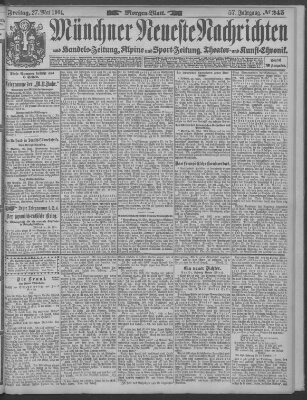 Münchner neueste Nachrichten Freitag 27. Mai 1904