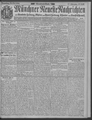 Münchner neueste Nachrichten Samstag 28. Mai 1904