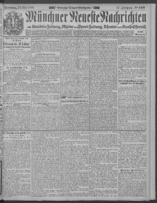 Münchner neueste Nachrichten Sonntag 29. Mai 1904