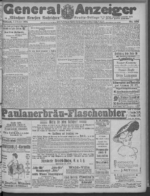 Münchner neueste Nachrichten Mittwoch 5. Oktober 1904