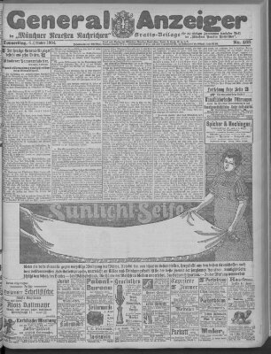 Münchner neueste Nachrichten Donnerstag 6. Oktober 1904