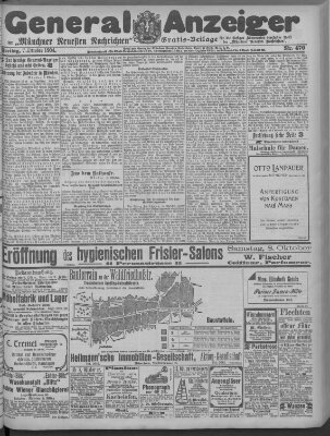 Münchner neueste Nachrichten Freitag 7. Oktober 1904