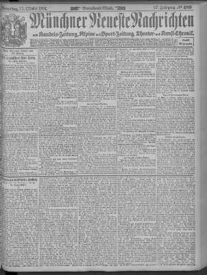 Münchner neueste Nachrichten Samstag 15. Oktober 1904