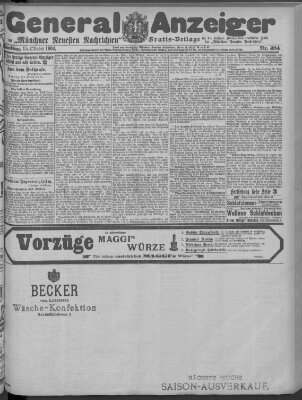 Münchner neueste Nachrichten Samstag 15. Oktober 1904