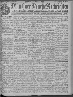 Münchner neueste Nachrichten Dienstag 18. Oktober 1904