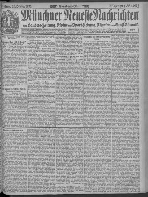 Münchner neueste Nachrichten Freitag 21. Oktober 1904