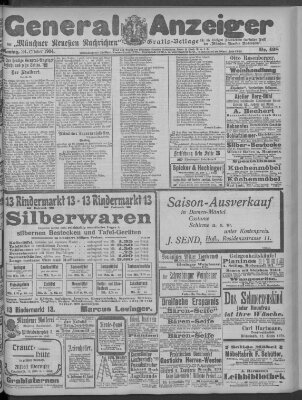 Münchner neueste Nachrichten Montag 24. Oktober 1904