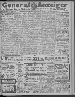 Münchner neueste Nachrichten Donnerstag 27. Oktober 1904