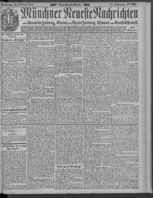 Münchner neueste Nachrichten Samstag 29. Oktober 1904