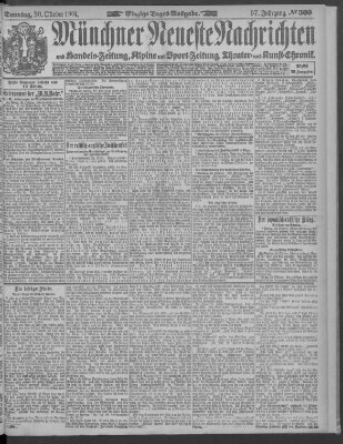 Münchner neueste Nachrichten Sonntag 30. Oktober 1904