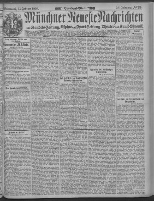 Münchner neueste Nachrichten Mittwoch 15. Februar 1905