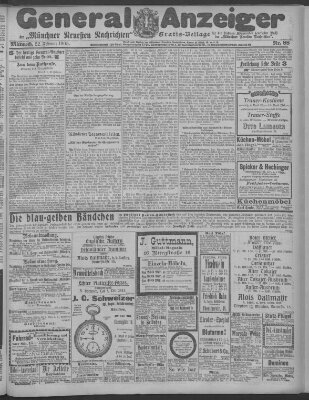 Münchner neueste Nachrichten Mittwoch 22. Februar 1905