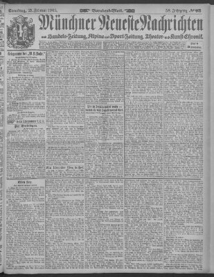 Münchner neueste Nachrichten Samstag 25. Februar 1905