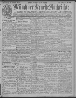 Münchner neueste Nachrichten Samstag 25. Februar 1905