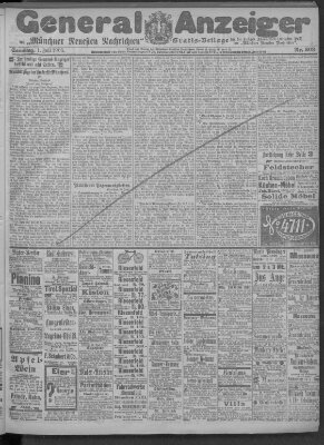 Münchner neueste Nachrichten Samstag 1. Juli 1905