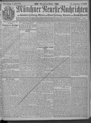 Münchner neueste Nachrichten Dienstag 4. Juli 1905