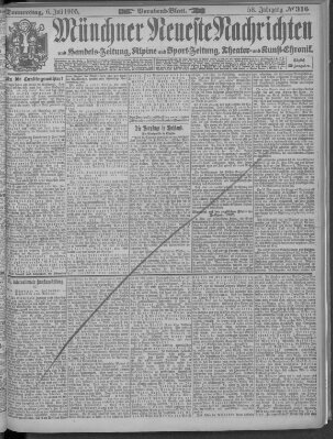 Münchner neueste Nachrichten Donnerstag 6. Juli 1905