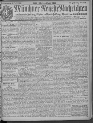 Münchner neueste Nachrichten Donnerstag 6. Juli 1905