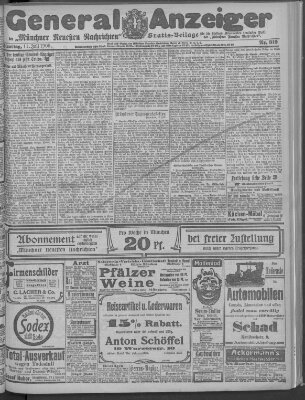 Münchner neueste Nachrichten Dienstag 11. Juli 1905