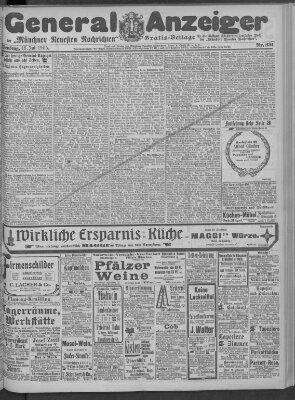 Münchner neueste Nachrichten Dienstag 18. Juli 1905