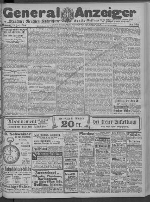 Münchner neueste Nachrichten Mittwoch 19. Juli 1905