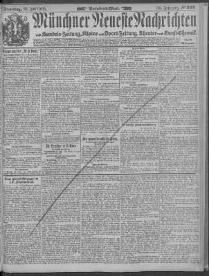 Münchner neueste Nachrichten Dienstag 25. Juli 1905