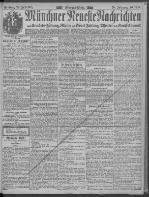 Münchner neueste Nachrichten Freitag 28. Juli 1905