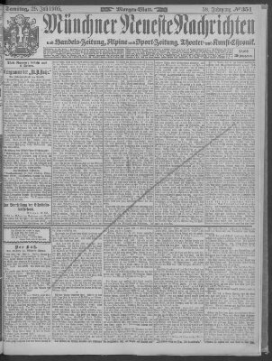 Münchner neueste Nachrichten Samstag 29. Juli 1905