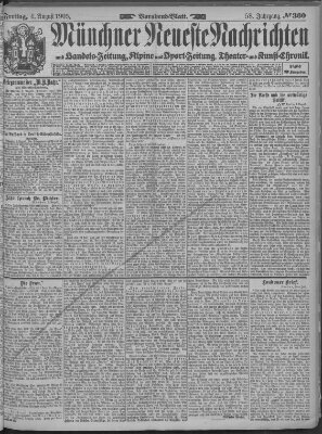 Münchner neueste Nachrichten Freitag 4. August 1905