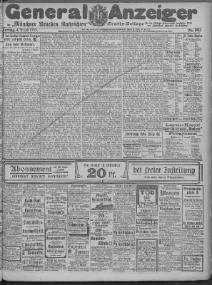 Münchner neueste Nachrichten Freitag 4. August 1905