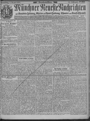 Münchner neueste Nachrichten Samstag 5. August 1905