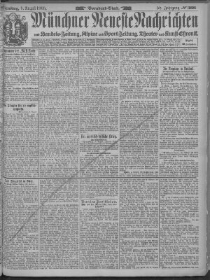 Münchner neueste Nachrichten Dienstag 8. August 1905