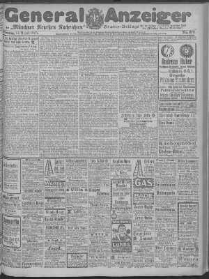 Münchner neueste Nachrichten Montag 14. August 1905