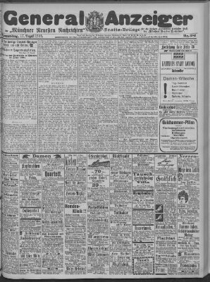 Münchner neueste Nachrichten Donnerstag 17. August 1905