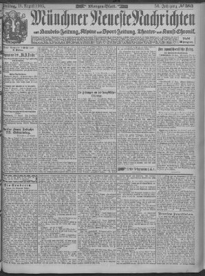 Münchner neueste Nachrichten Freitag 18. August 1905