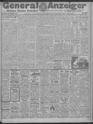 Münchner neueste Nachrichten Samstag 26. August 1905