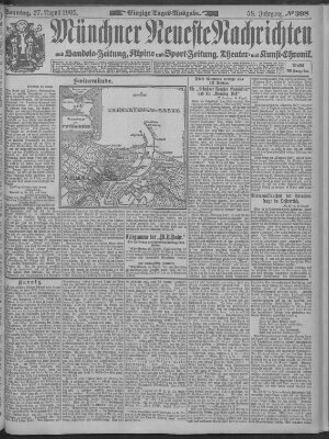 Münchner neueste Nachrichten Sonntag 27. August 1905