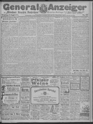 Münchner neueste Nachrichten Dienstag 29. August 1905