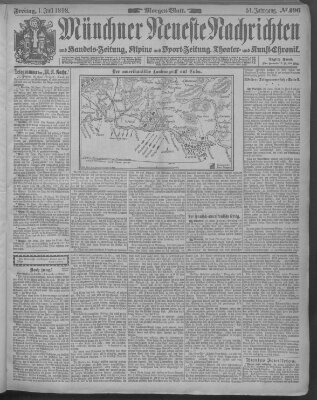 Münchner neueste Nachrichten Freitag 1. Juli 1898