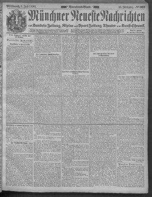 Münchner neueste Nachrichten Mittwoch 6. Juli 1898